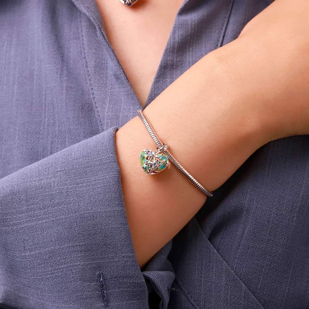 心形無線LED 發光地球吊墜 image number 7