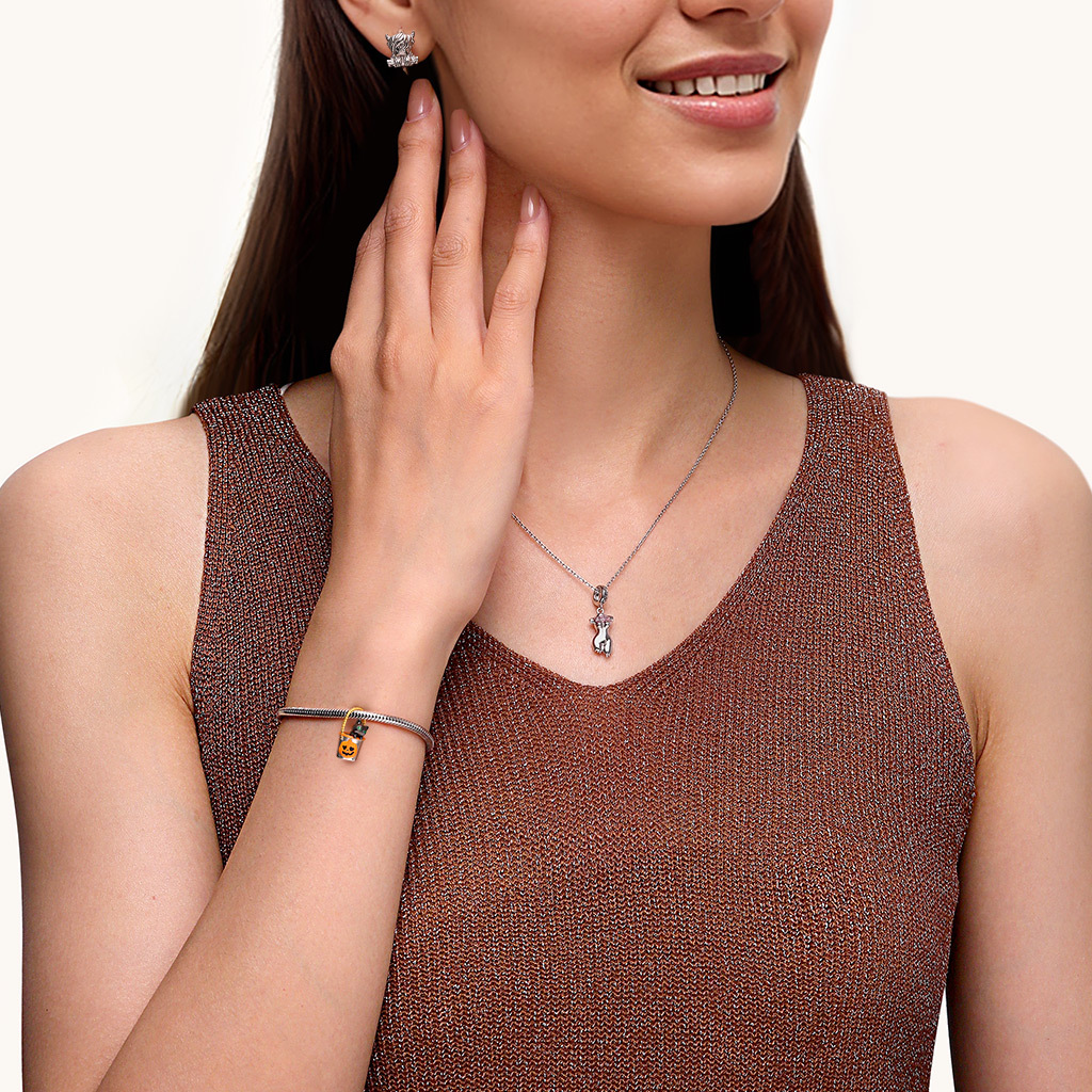 可拆卸黑貓珠飾水桶珠飾 image number 5