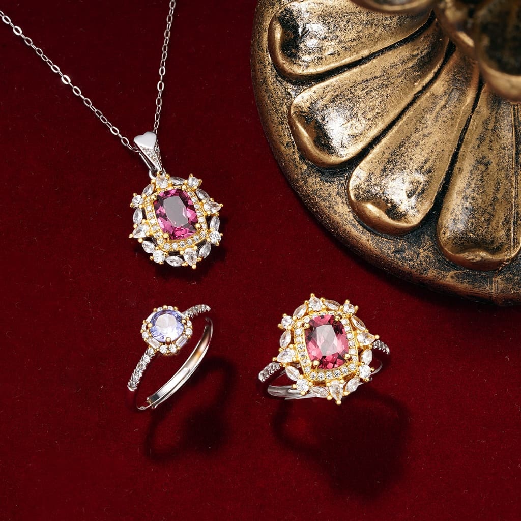 天然鎂鋁石榴戒指 image number 2