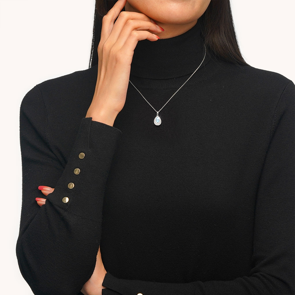 水滴生日石項鍊 image number 4