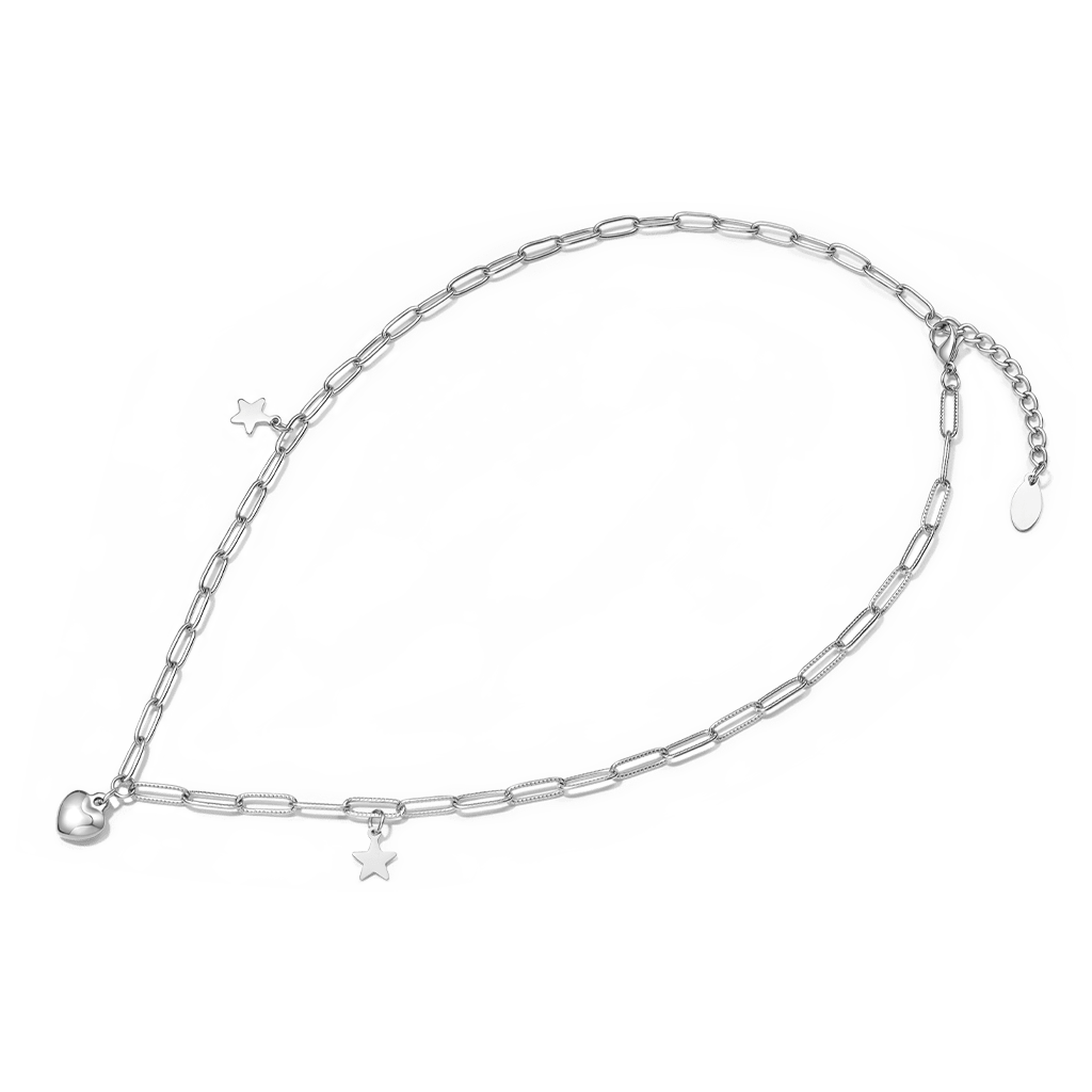 小星星心形鏈圈項鍊 image number 1