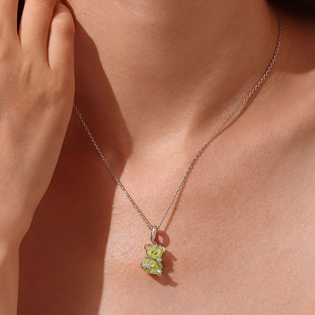 綠色夢幻小熊吊墜 image number 3