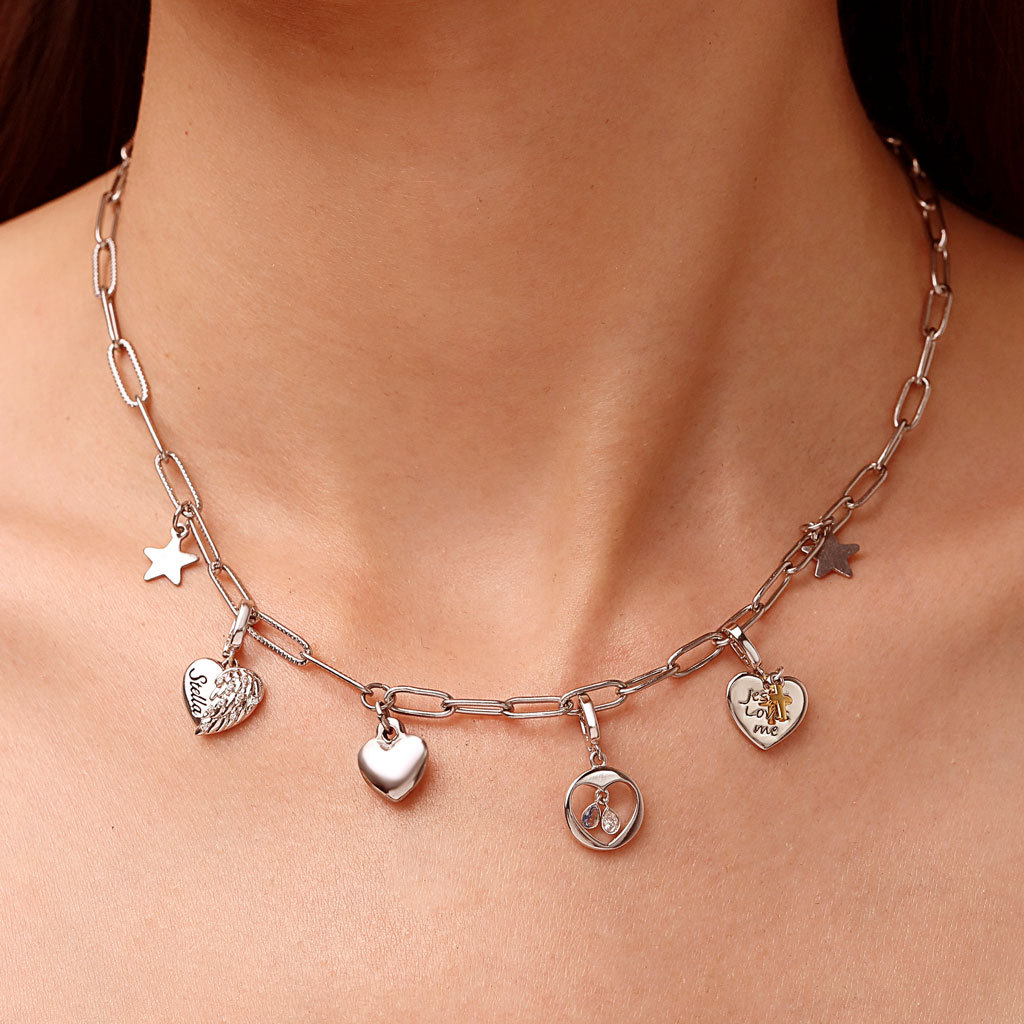 心形翅膀扣環珠飾 image number 5