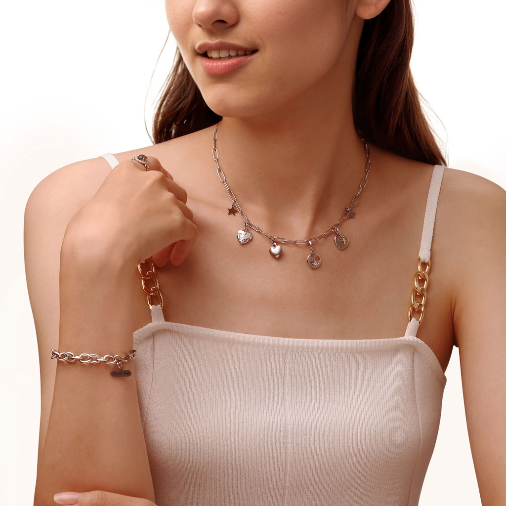 心形翅膀扣環珠飾 image number 4