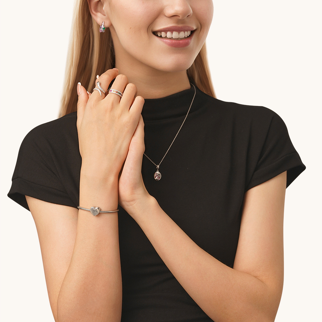 個性化指紋心形吊墜 image number 4