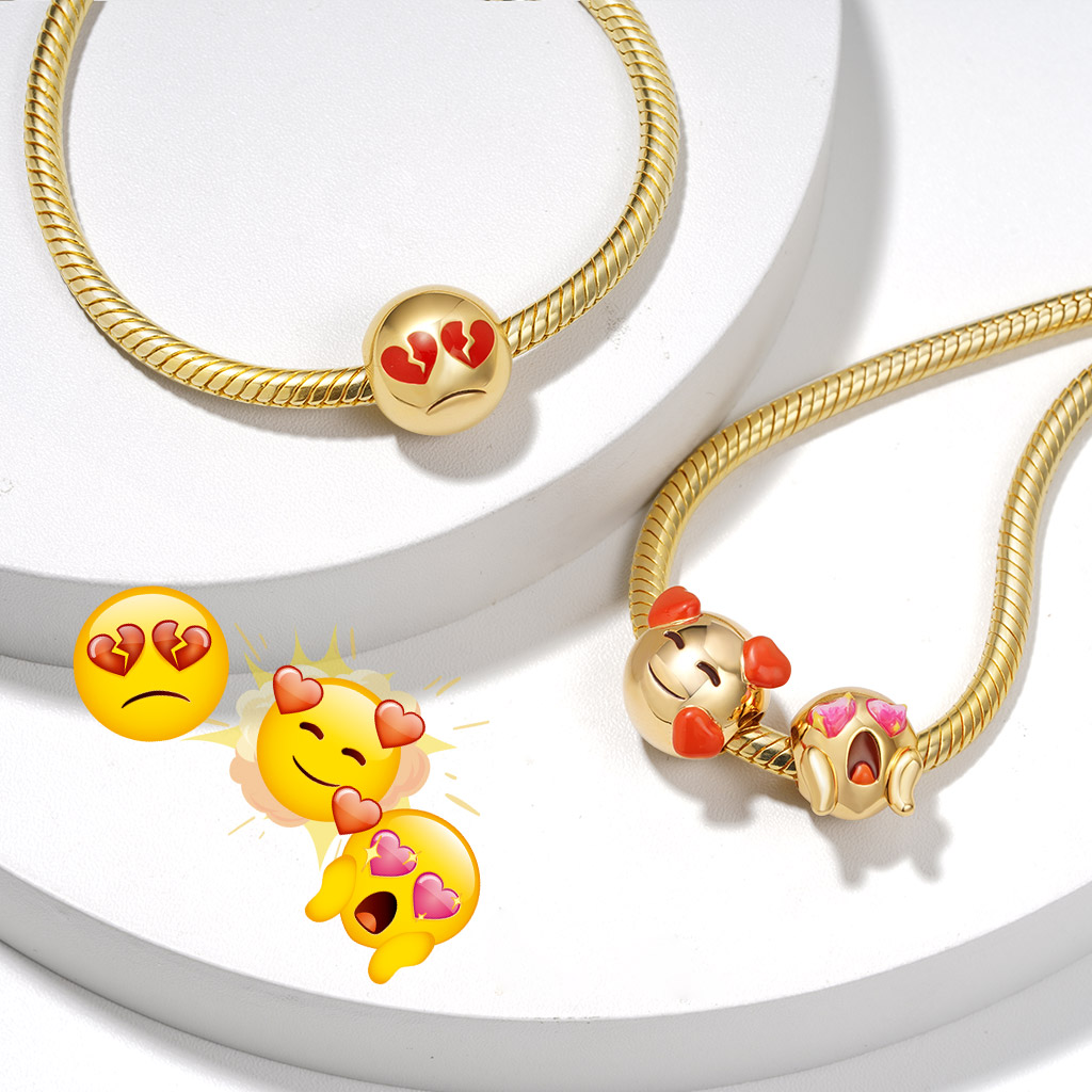 emoji笑臉帶愛心珠飾 image number 2