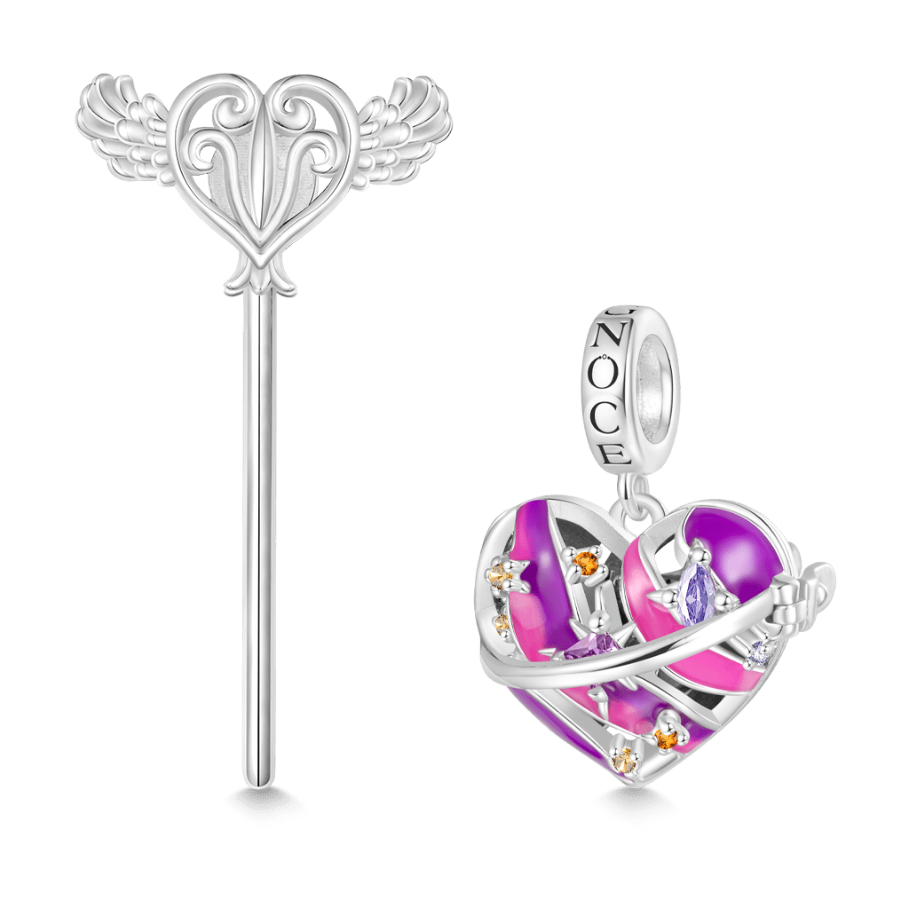 心形無線LED發光土星吊墜 image number 1