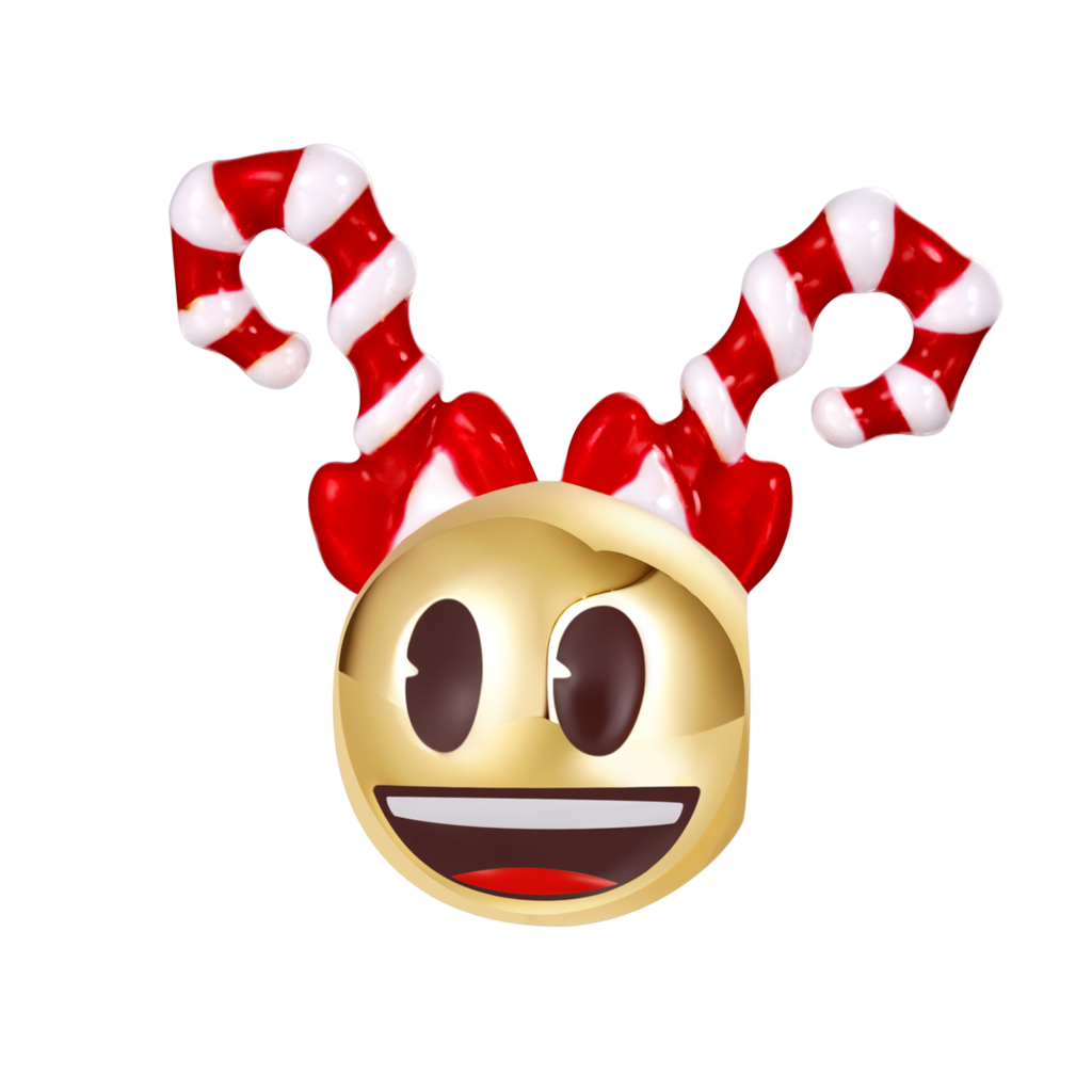 emoji拐杖糖笑臉珠飾 image number 0