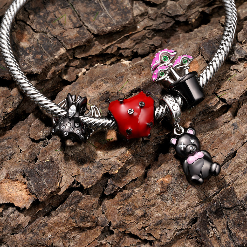 蜘蛛黑色婚紗珠飾 image number 2