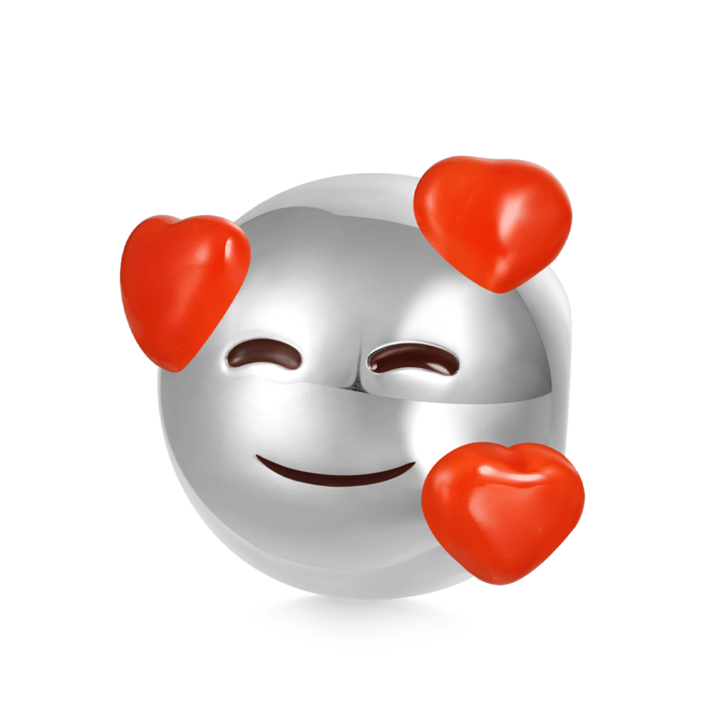 emoji笑臉帶愛心珠飾 image number 1