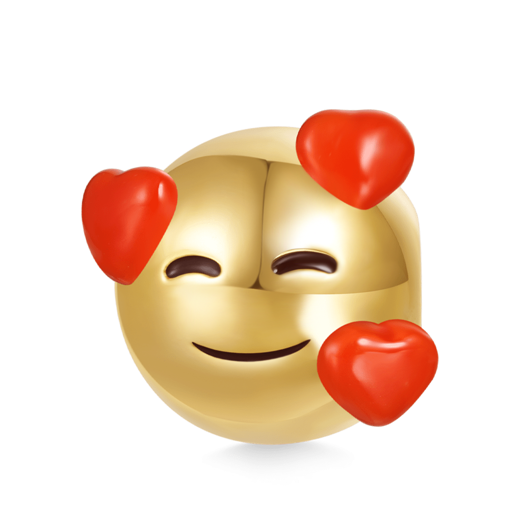 emoji笑臉帶愛心珠飾 image number 0