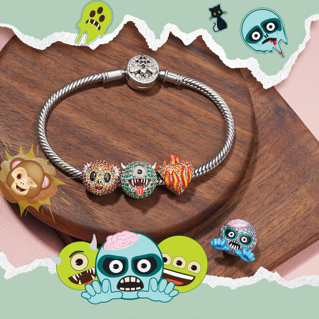 emoji殭屍萬聖節珠飾 image number 2