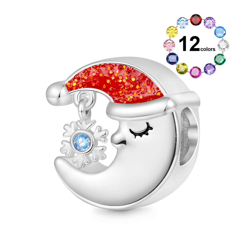 聖誕月亮雪花珠飾 image number 0