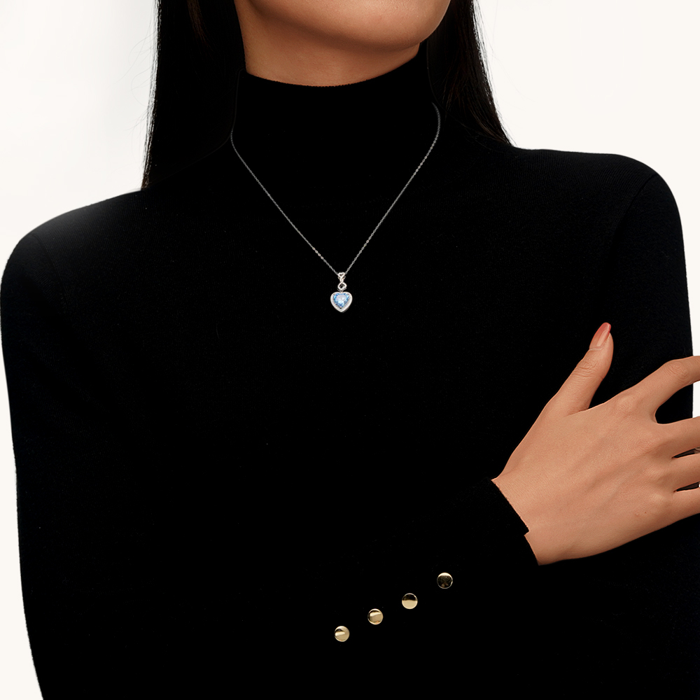 無限愛心扣環心形項鍊 image number 4