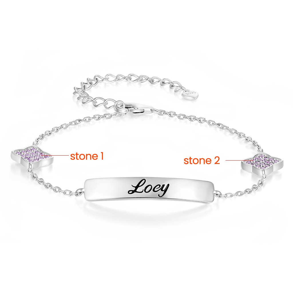 可雕刻四葉草手鍊 image number 2