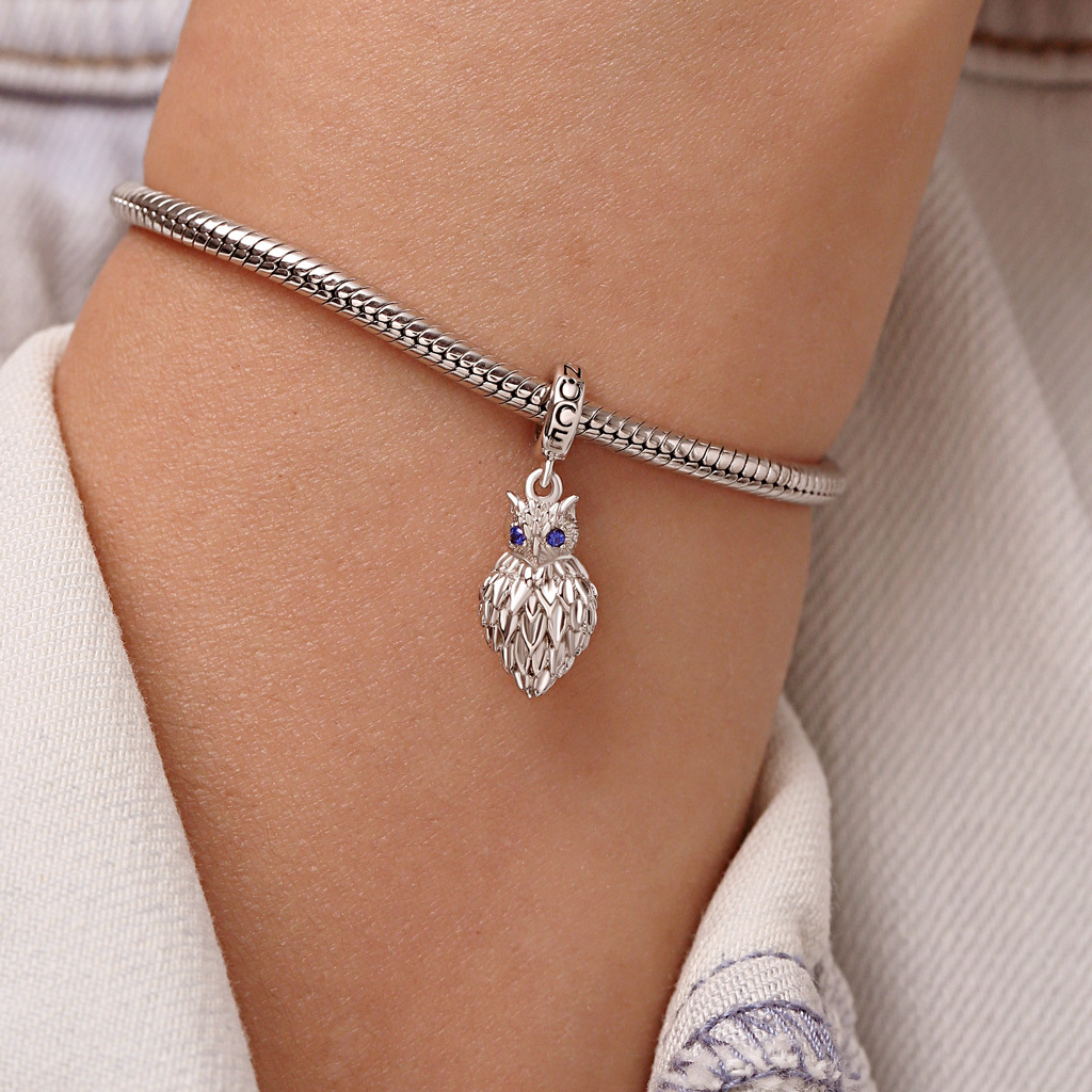 鏤空貓頭鷹翅膀光影吊墜 image number 5