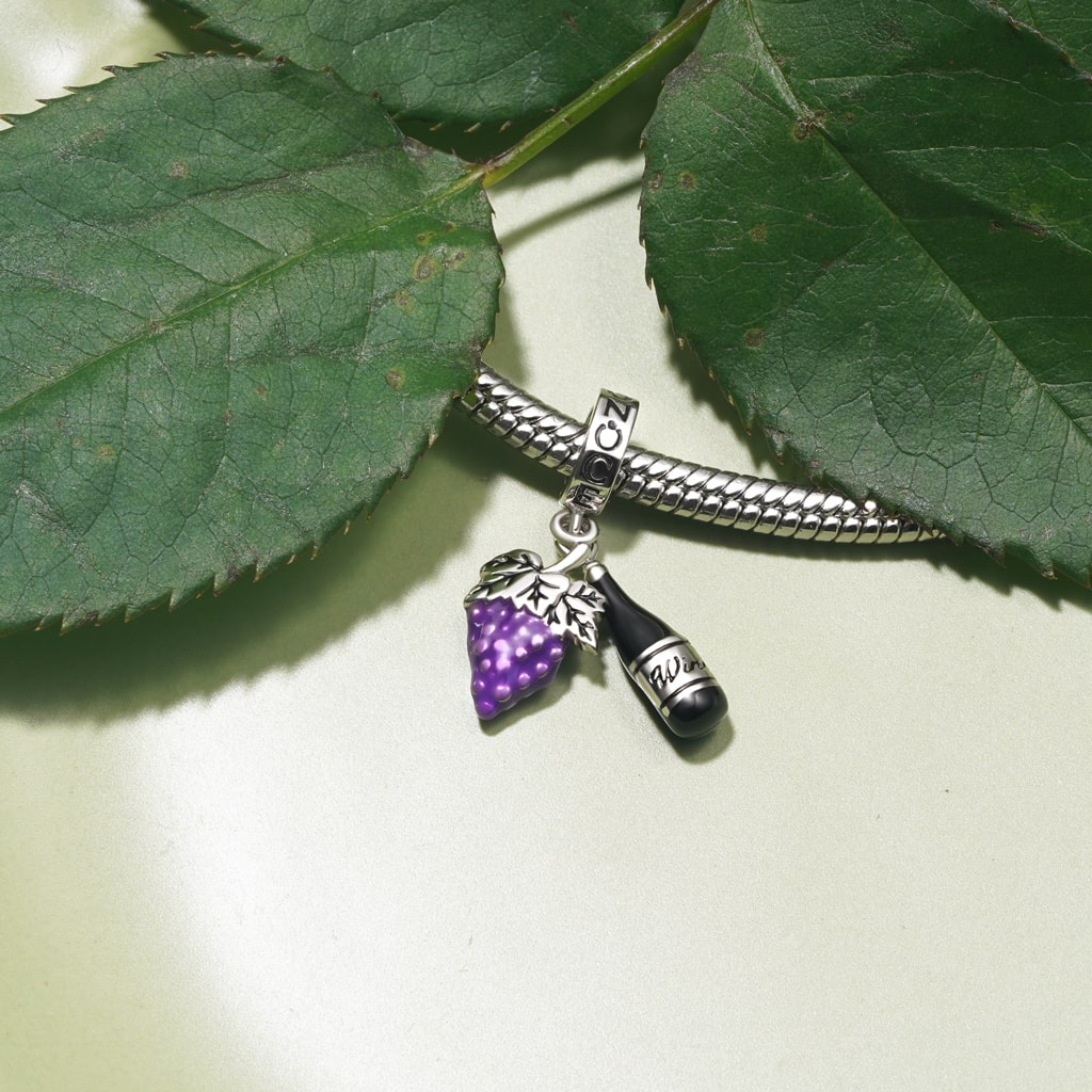 葡萄與葡萄酒吊墜 image number 2