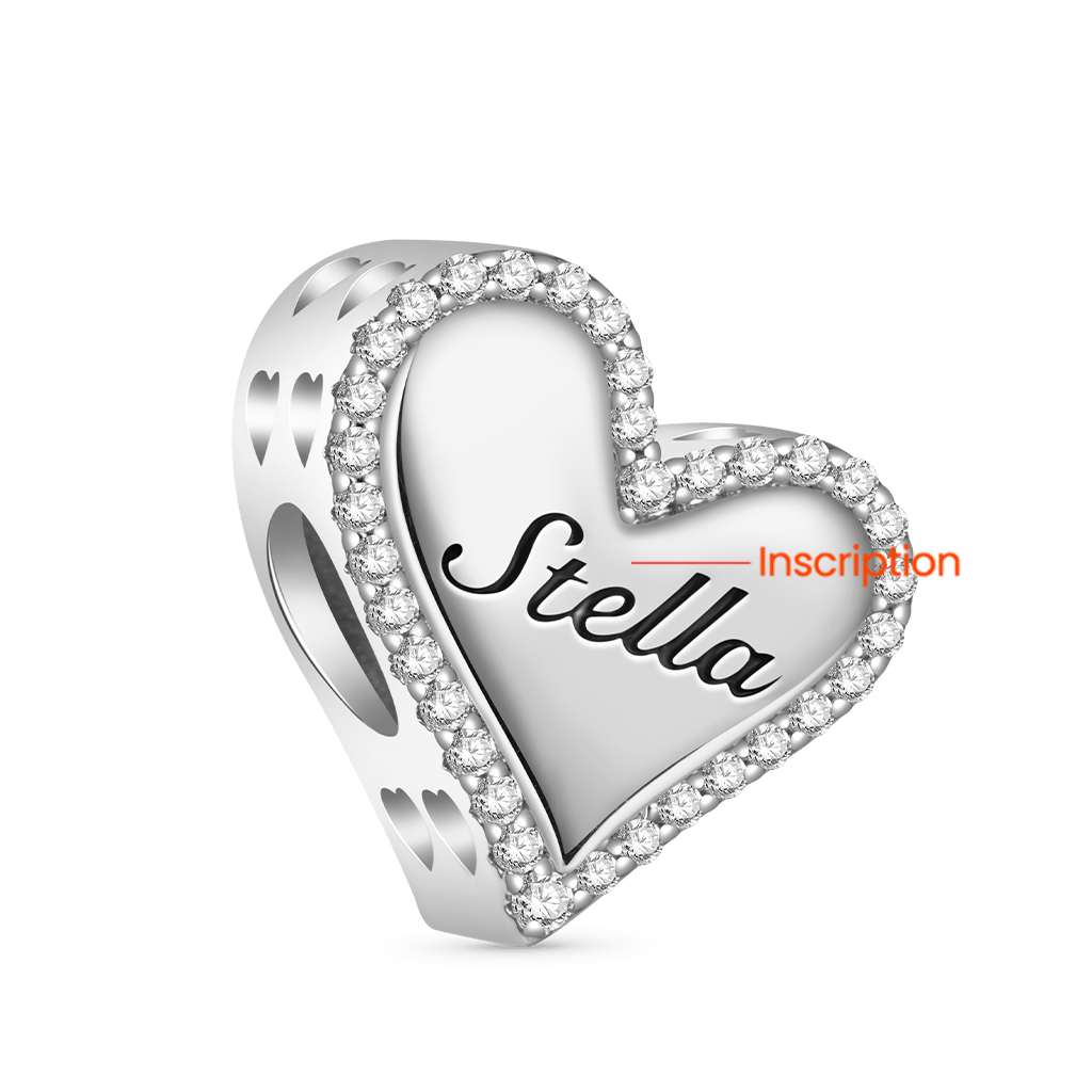 可雕刻幸運心形珠飾 image number 2