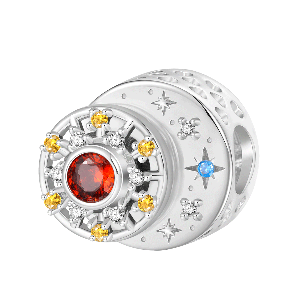 太陽在新月中旋轉珠飾 image number 0