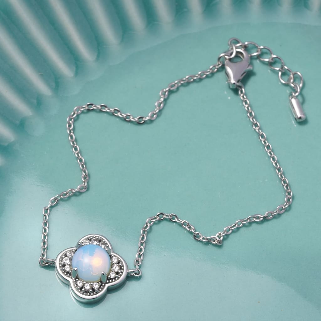 四葉草月光石手鍊 image number 1