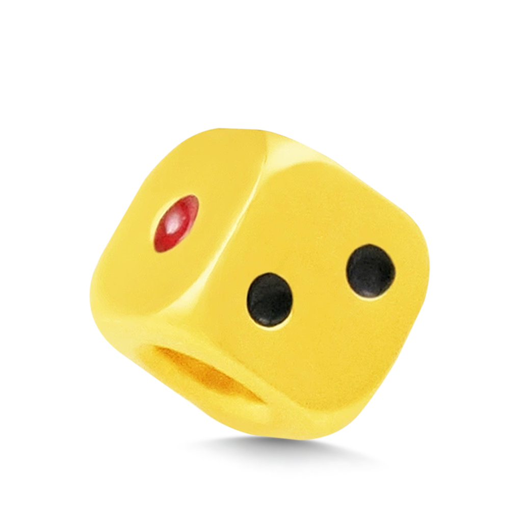 純金骰子財富珠飾 image number 0