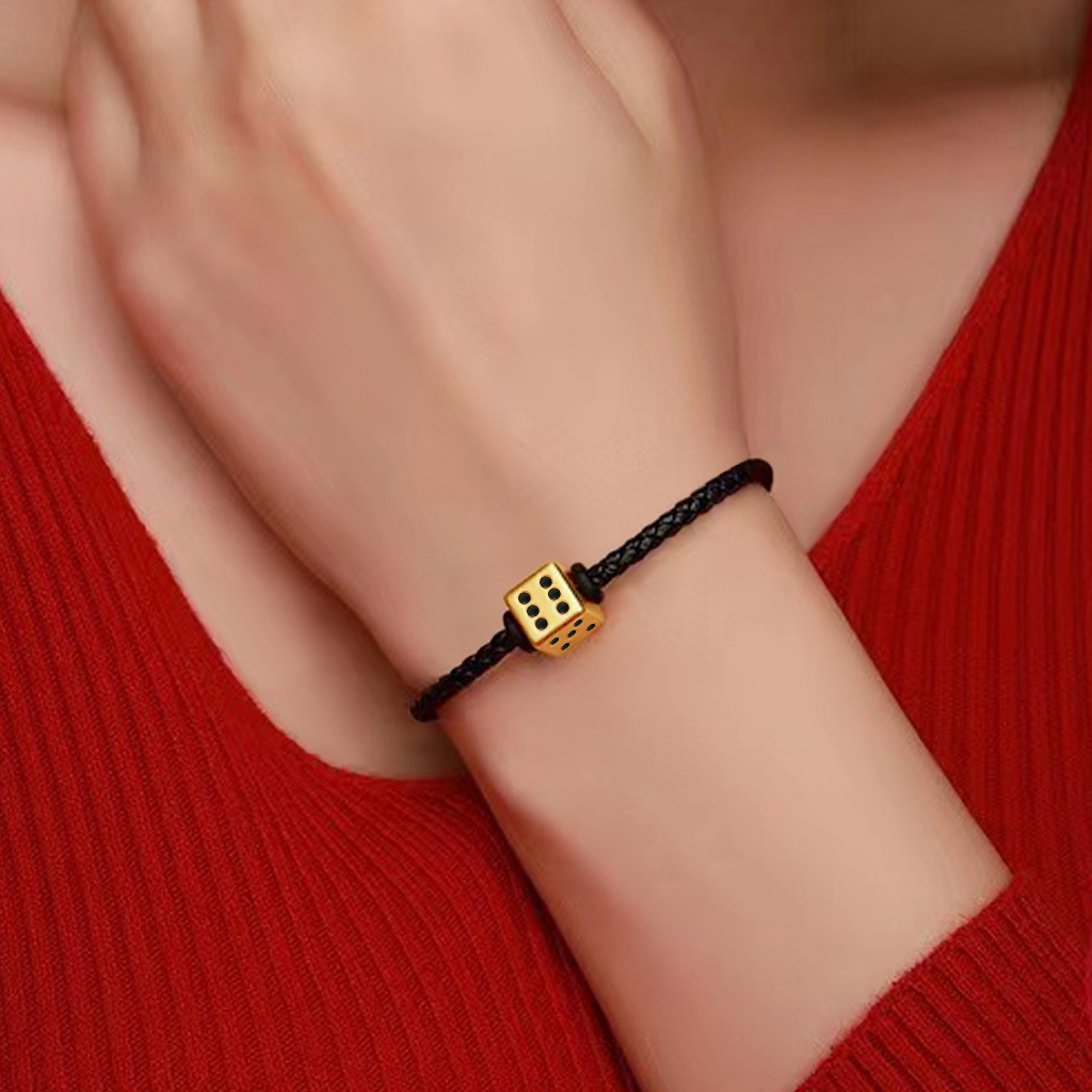 純金骰子財富珠飾 image number 1