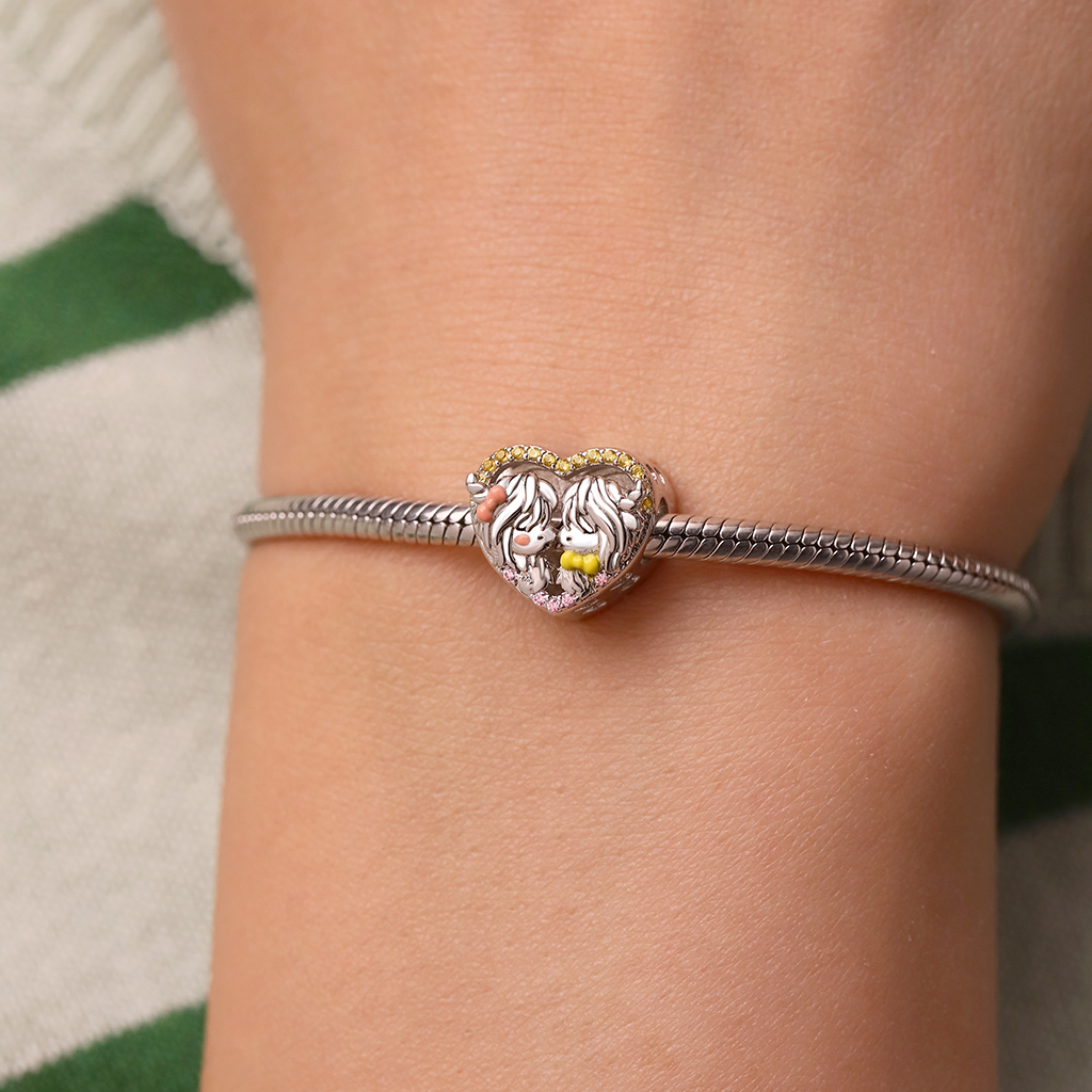 高地牛情侶心形照片珠飾 image number 4