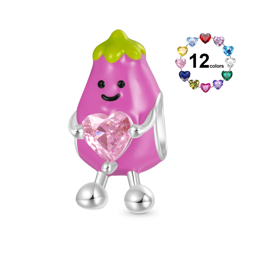 活潑蔬菜茄子珠飾 image number 0