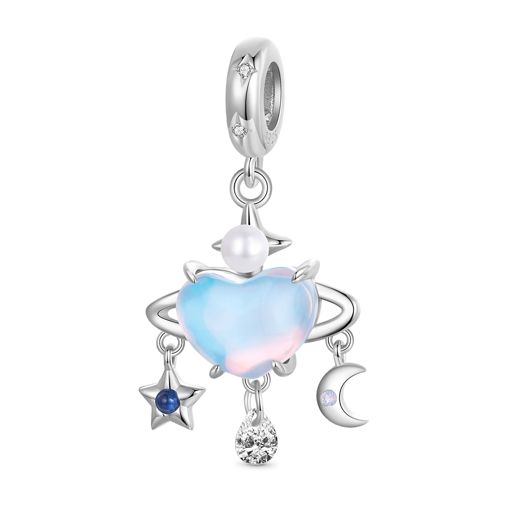 心形藍色星球吊墜 image number 0