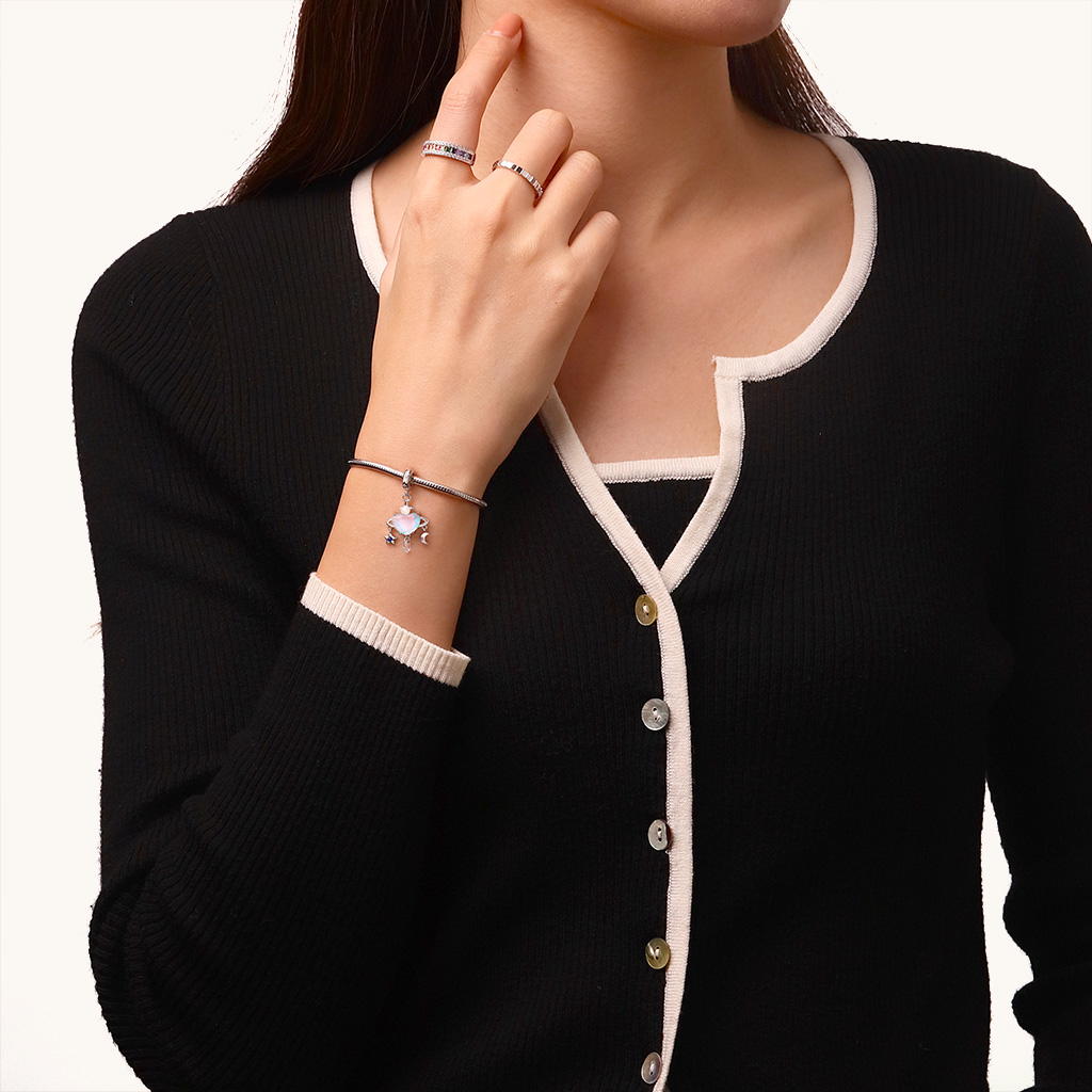 心形藍色星球吊墜 image number 5