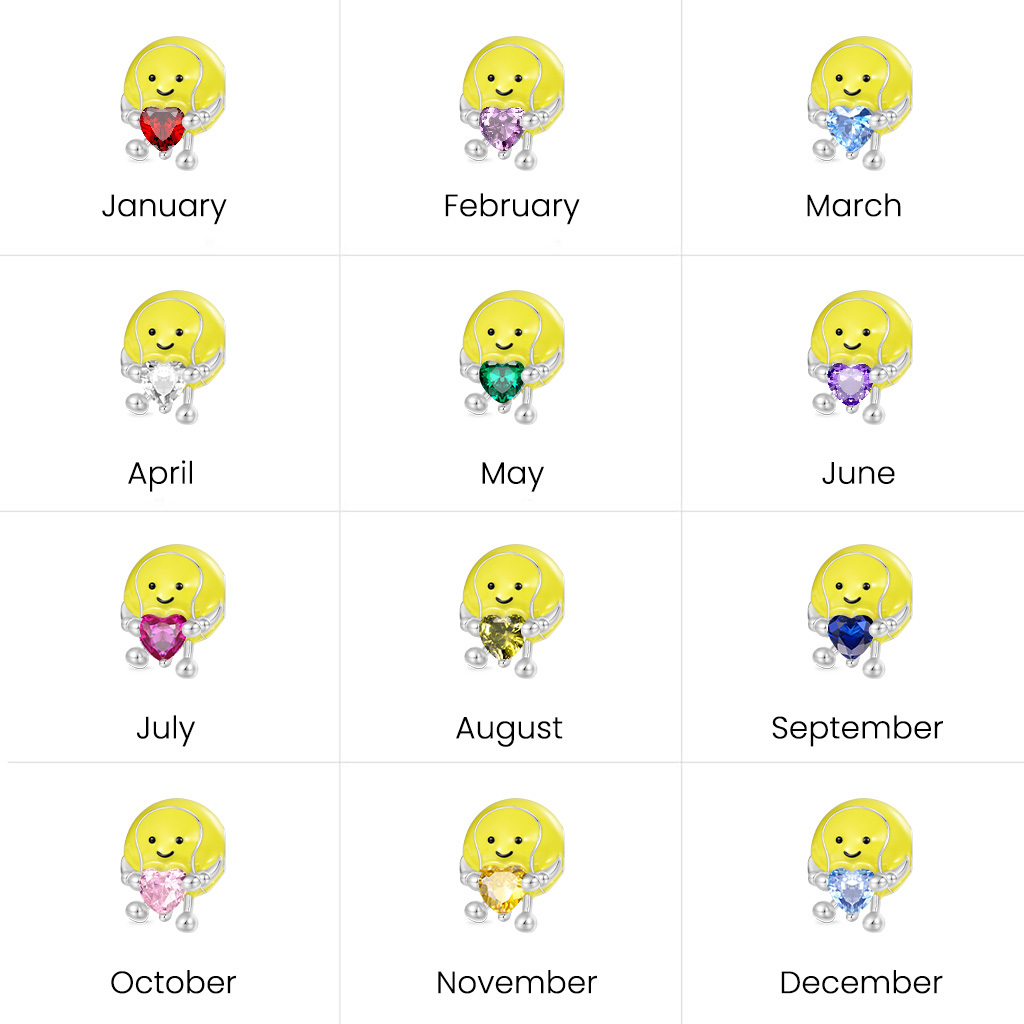 網球擁抱愛心珠飾 image number 2