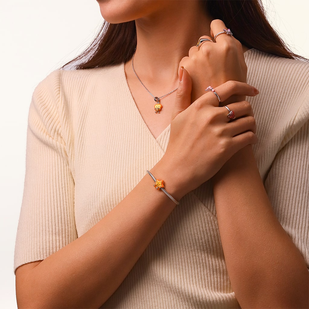 星星餅乾擁抱愛心珠飾 image number 5