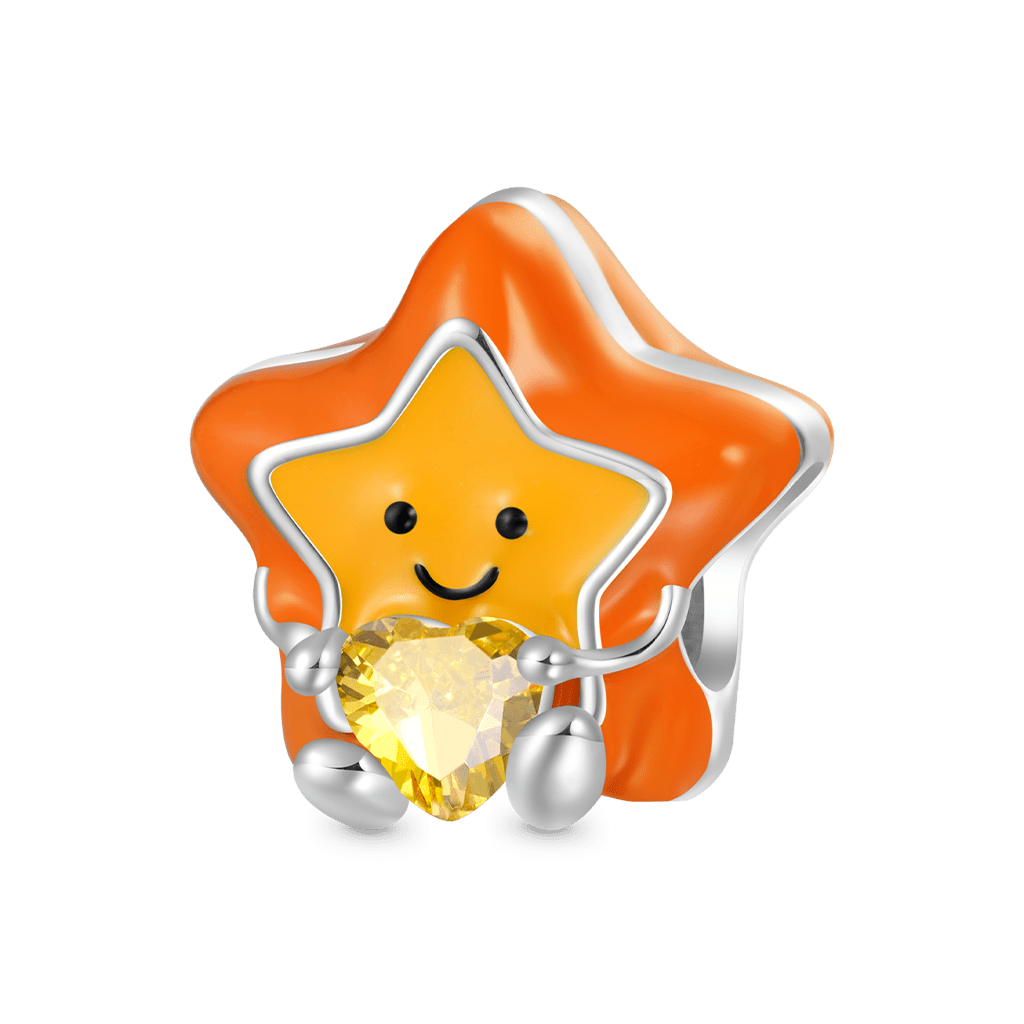 星星餅乾擁抱愛心珠飾 image number 1