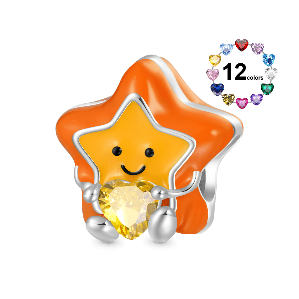 星星餅乾擁抱愛心珠飾 image number 0