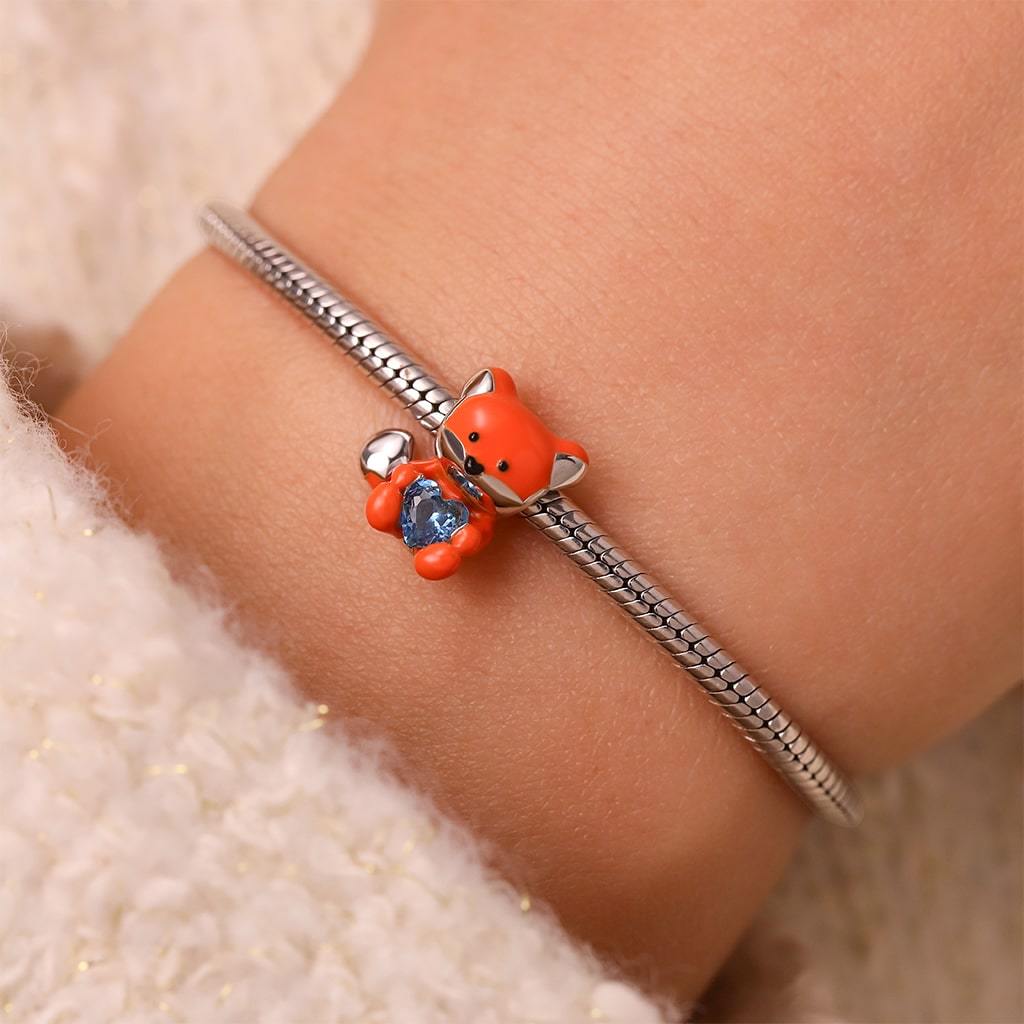 污跡狐狸擁抱愛心珠飾 image number 6