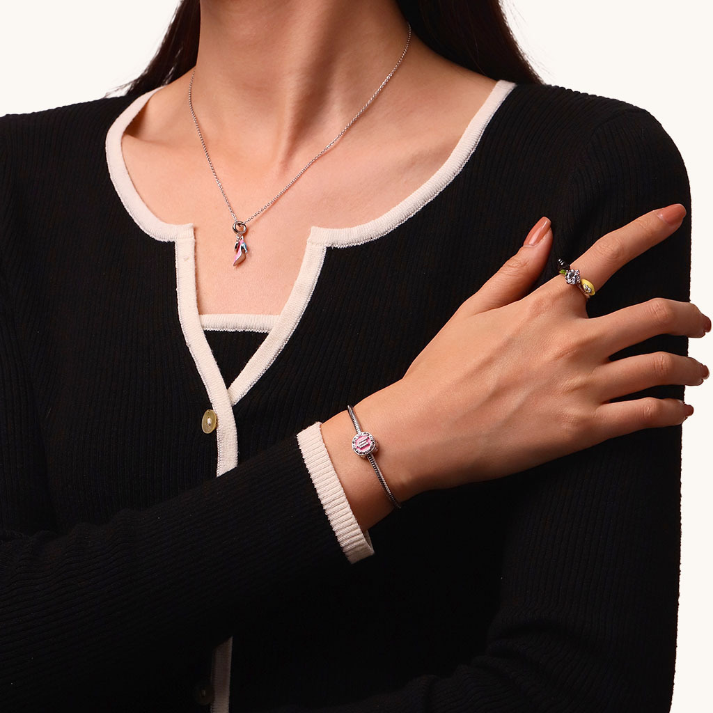 魔法壞女巫粉色徽標珠飾 image number 4