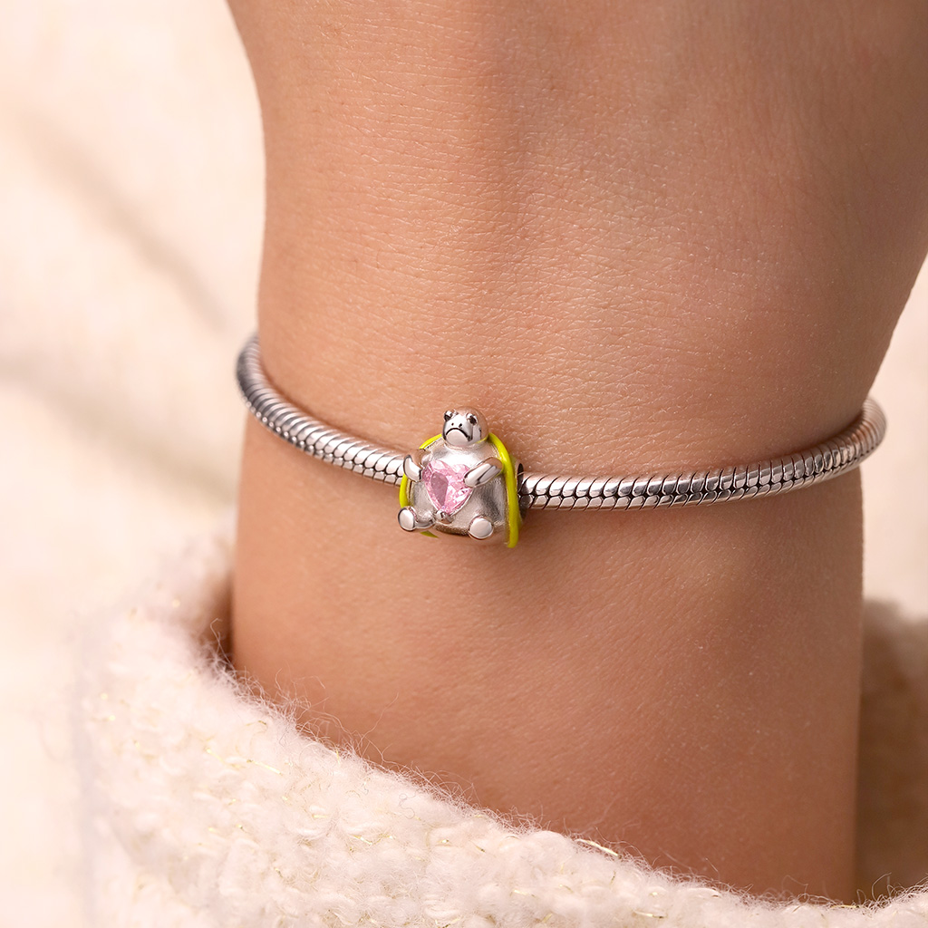 海龜擁抱愛心珠飾 image number 6