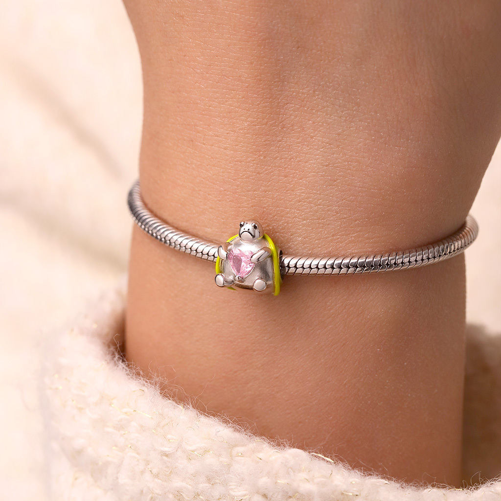 海龜擁抱愛心珠飾 image number 6