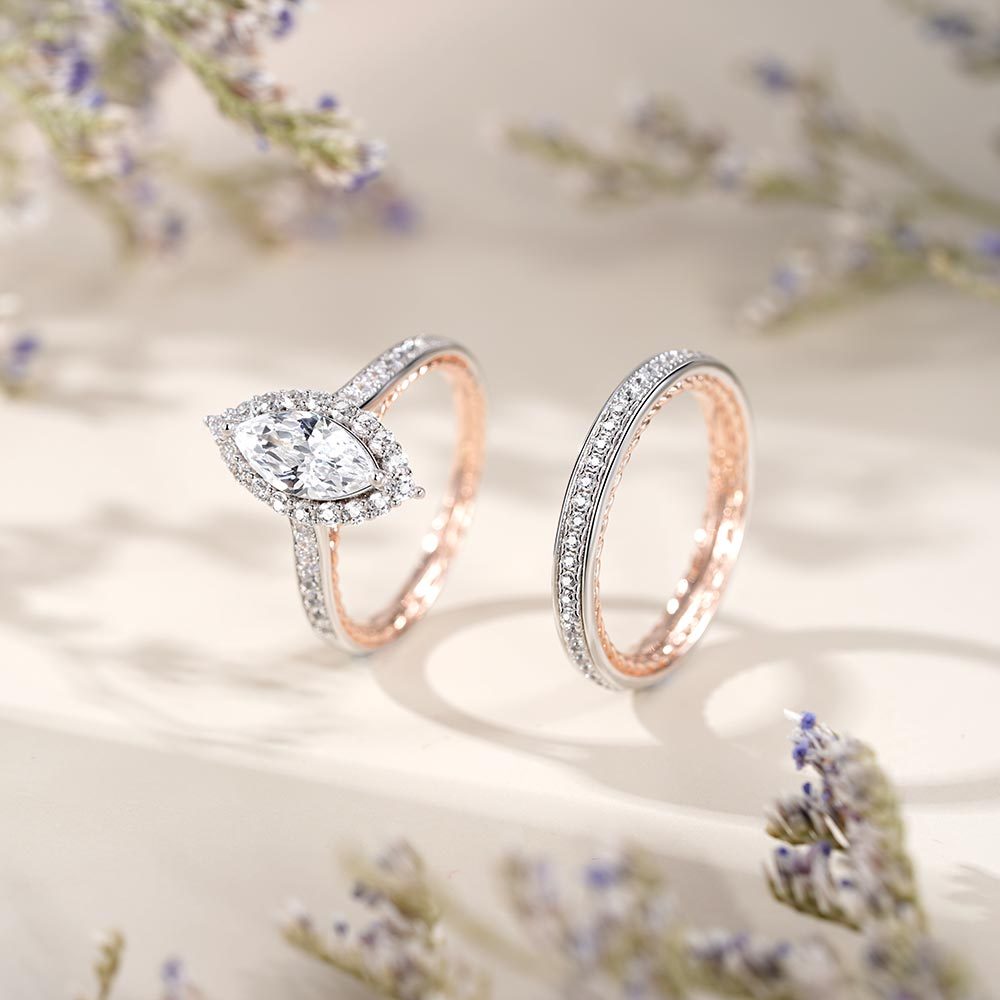 欖尖形可疊戴戒指套裝 image number 3