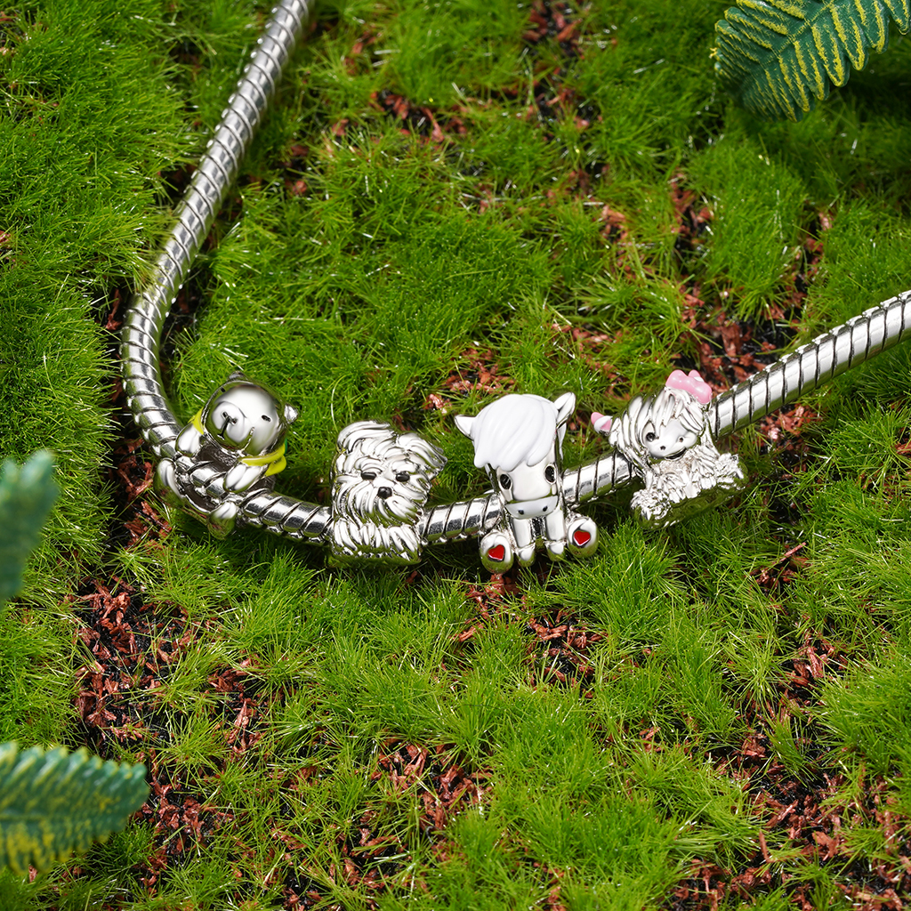 粉色蝴蝶結高地牛珠飾 image number 2