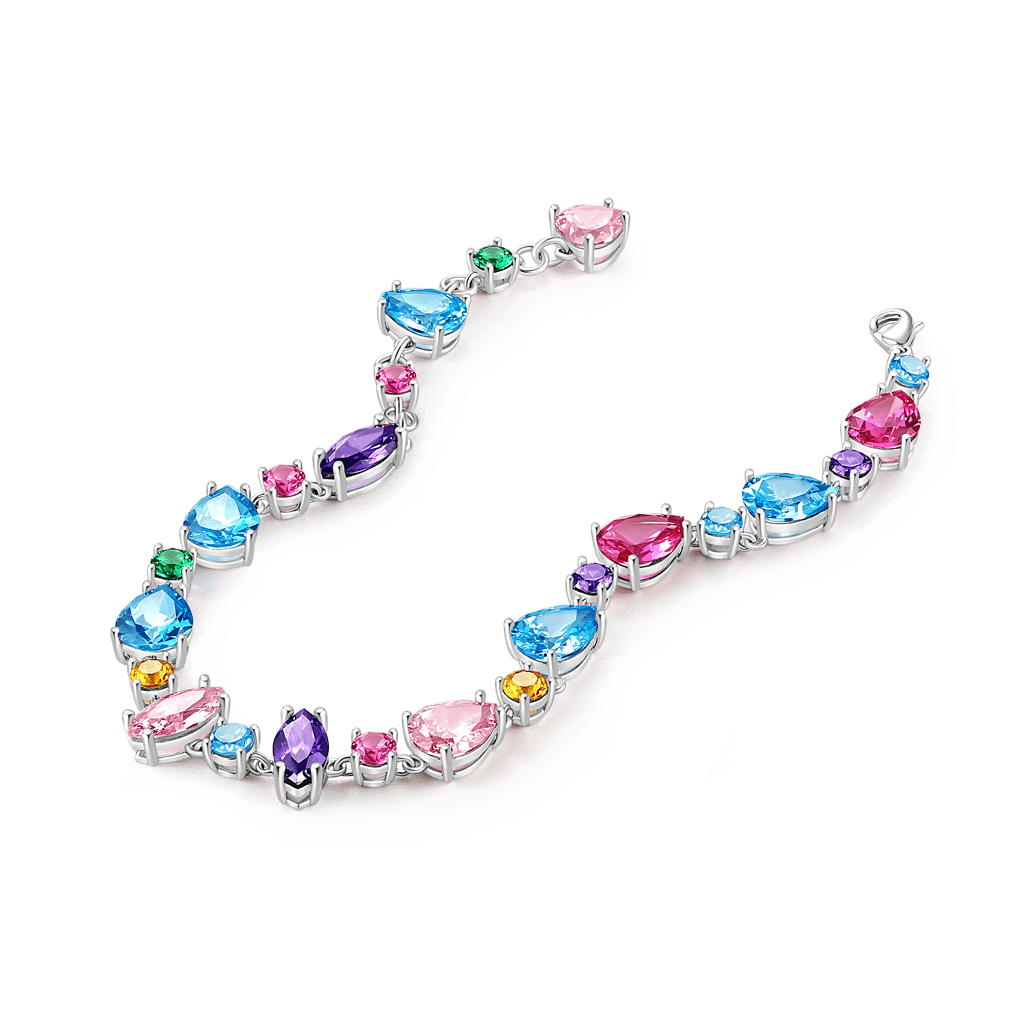 混色彩虹手鍊 image number 1