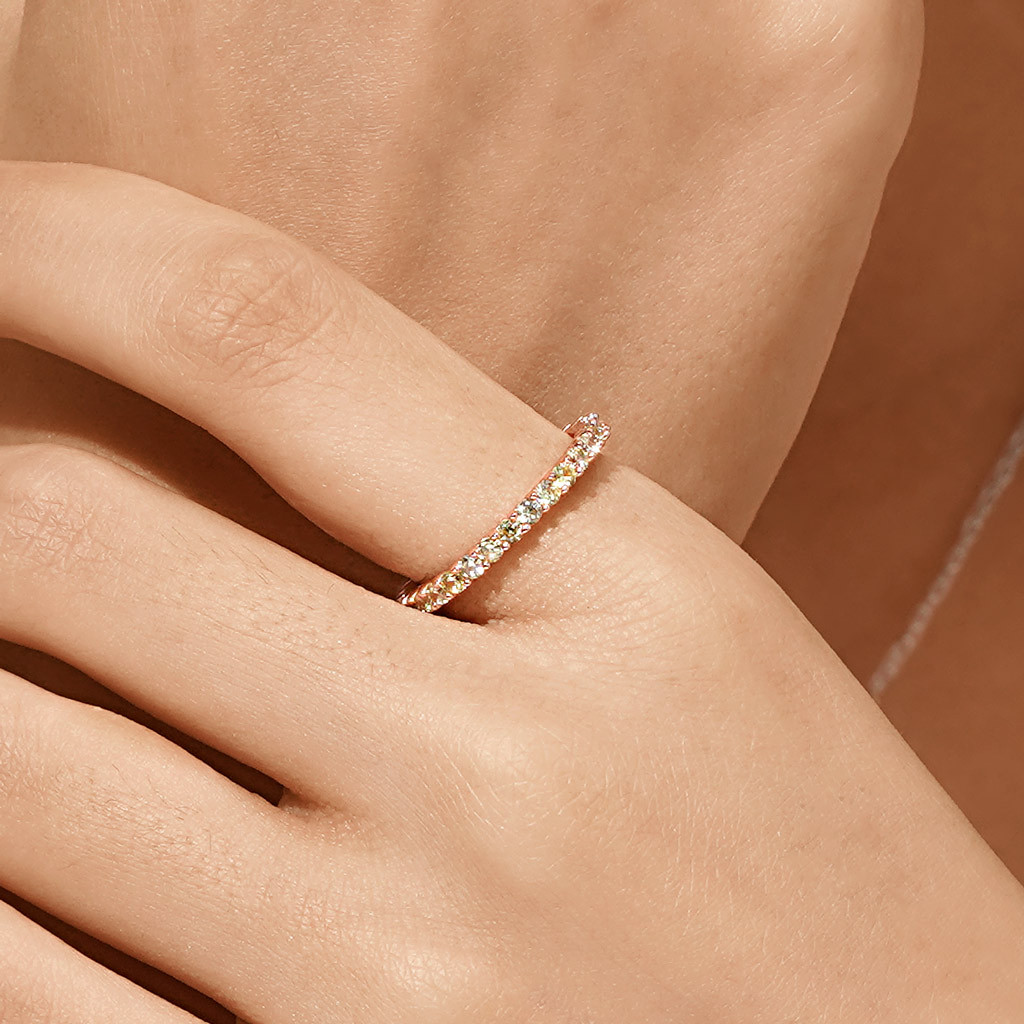 黃水晶圓形切割戒指 image number 4