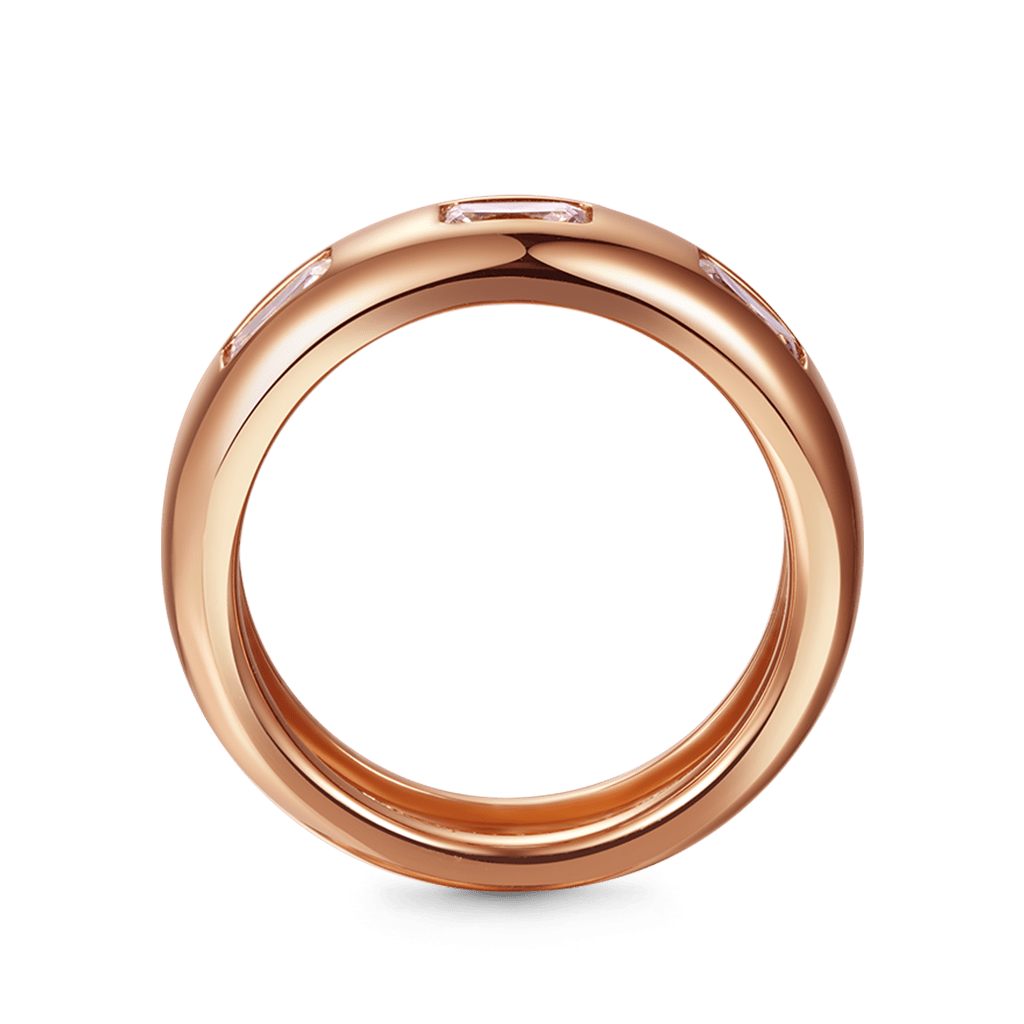 三顆摩根石邊框復古戒指 image number 3