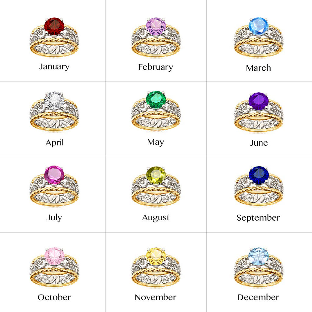 圓形寶石扭繩復古戒指 image number 6