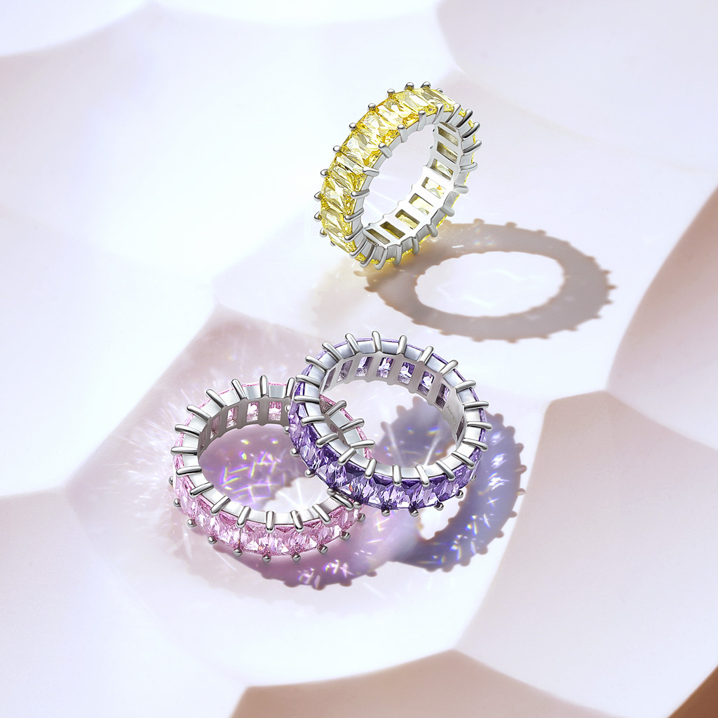 長方形切割永恆戒指 image number 4