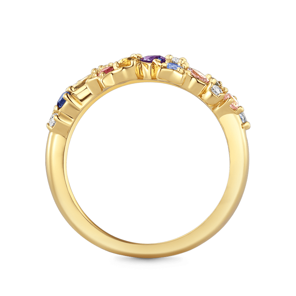 彩色混合形狀戒指 image number 1