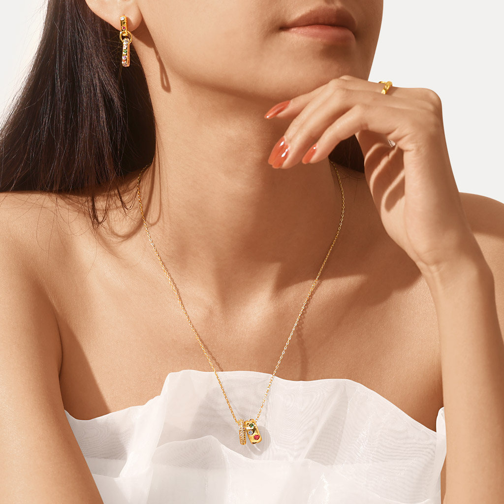 彩色混合形狀耳環 image number 4