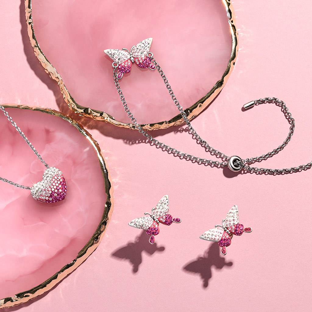 漸變蝴蝶耳釘 image number 3