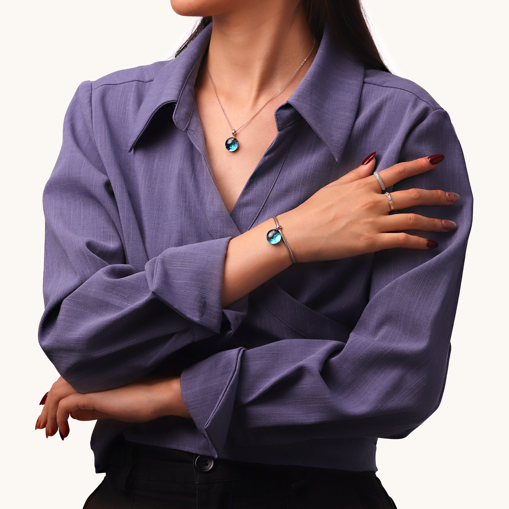 魔鬼魚玻璃投影吊墜 image number 4