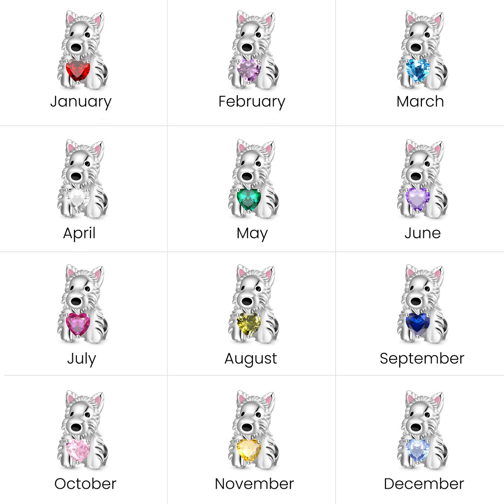 西高地白梗擁抱愛心珠飾 image number 4